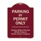 Signmission Designer Series-Parking By Permit Vehicles Without Permits Will Be Towed, 24" x 18", BU-1824-9940 A-DES-BU-1824-9940 - alternate 1